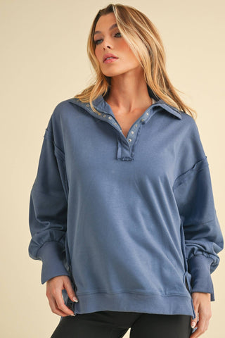 Tamika Henley Sweatshirt | Multiple Colors
