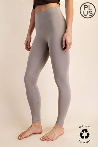 Plus Size Two Line Yoga Stitch Full Length Leggings | Multiple Colors
