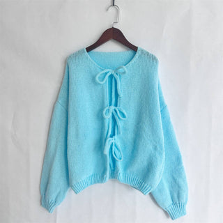 Bows For Days Cardigan | Beige