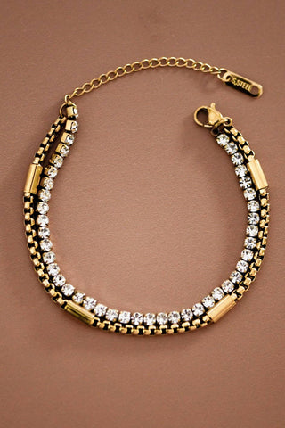 Double Chain Bracelet | 18K Gold Plated Waterproof Stainless Steel