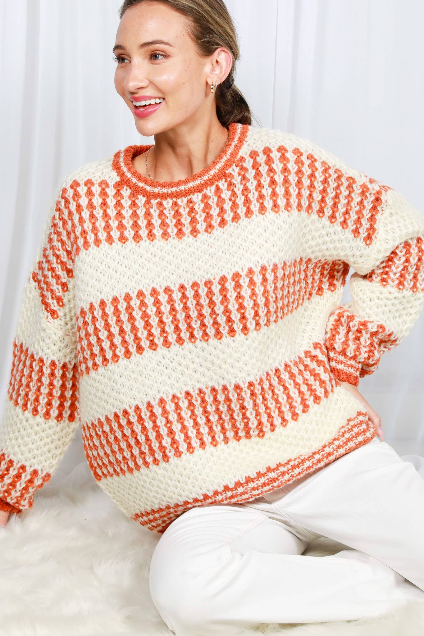 Camila Colorblock Sweater | Pink