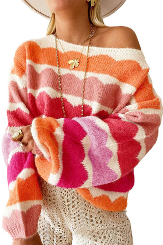 Rosey Wave Sweater