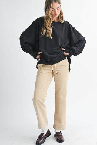Oversized Seam Detail Pullover | Lilac