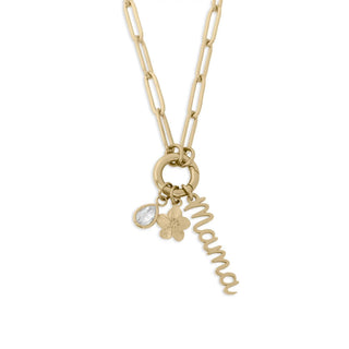 Mama Charm Holder Necklace Gift Set | 18K Gold Stainless Steel