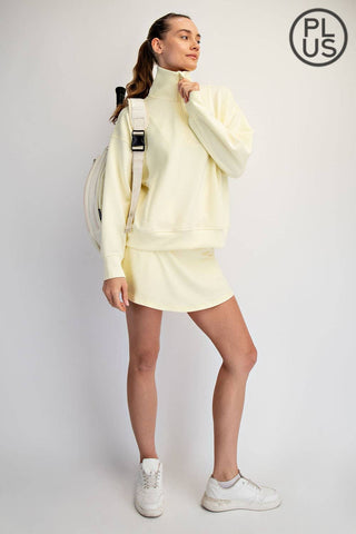 Plus Size Modal Scuba Quarter Zip Pullover | Multiple Colors