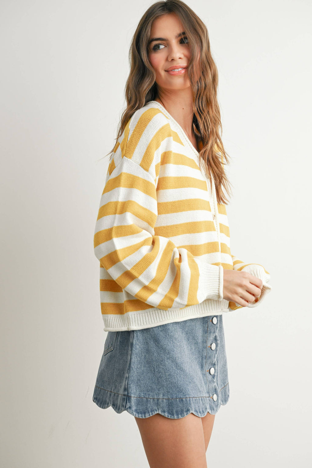 Bella Striped Sweater | Red