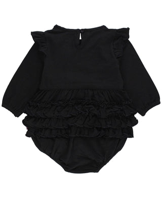 Bree Fluttersleeve Bubble Romper | Black