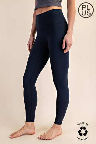 Plus Size Two Line Yoga Stitch Full Length Leggings | Multiple Colors