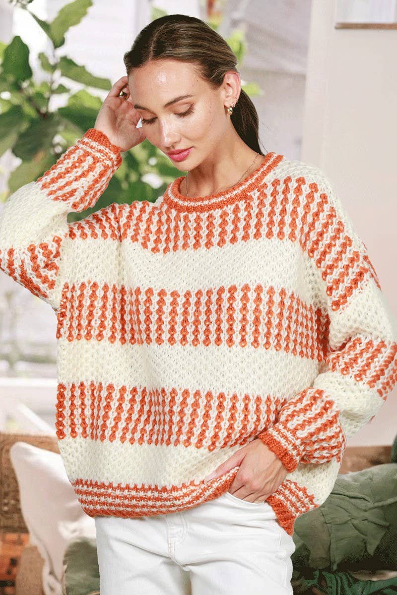 Camila Colorblock Sweater | Pink