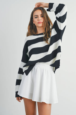 Violet Striped Sweater