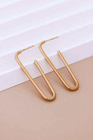 Dip Hoop Earrings | 18K Gold Plated Waterproof Stainless Steel