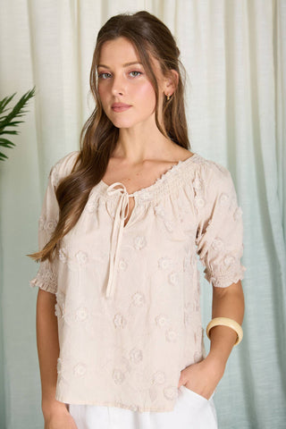 Bethany Plus Size Floral Blouse | Navy