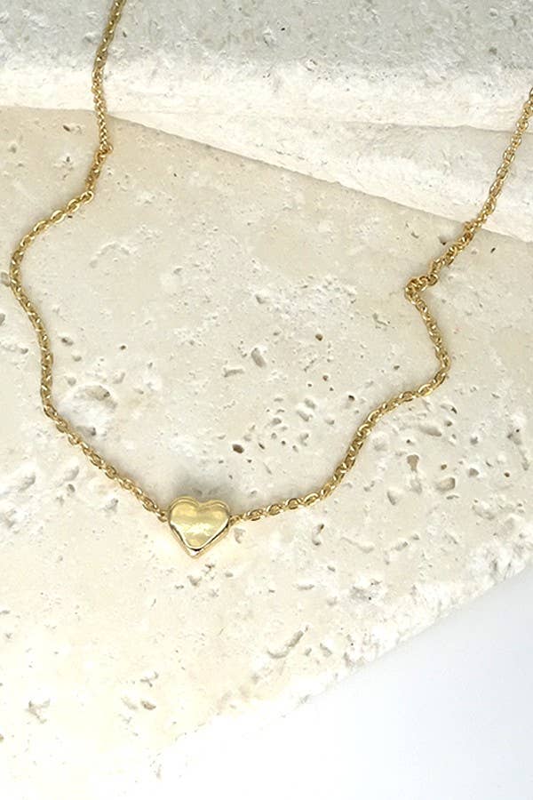 Classic Mini Heart Necklace | Assorted Metals