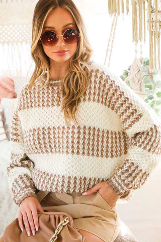 Camila Colorblock Sweater | Pink