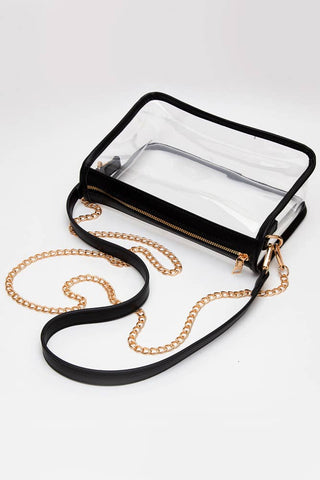 Clear Rectangle Stadium Concert Crossbody Bag | Multiple Color Options