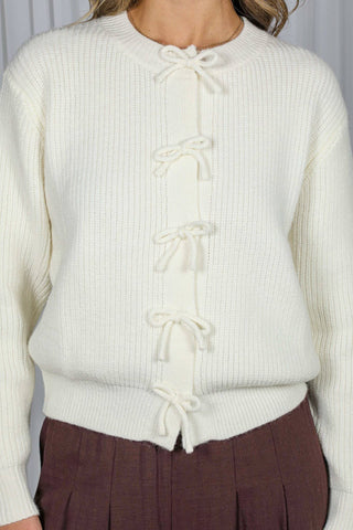 Hattie Bow Snap Cardigan | Black