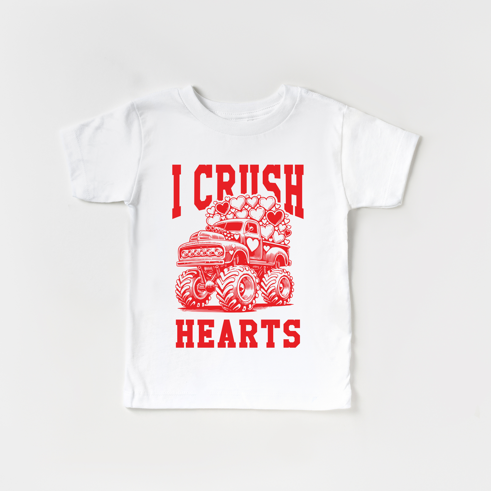 I Crush Hearts Monster Truck Tee | Ivory