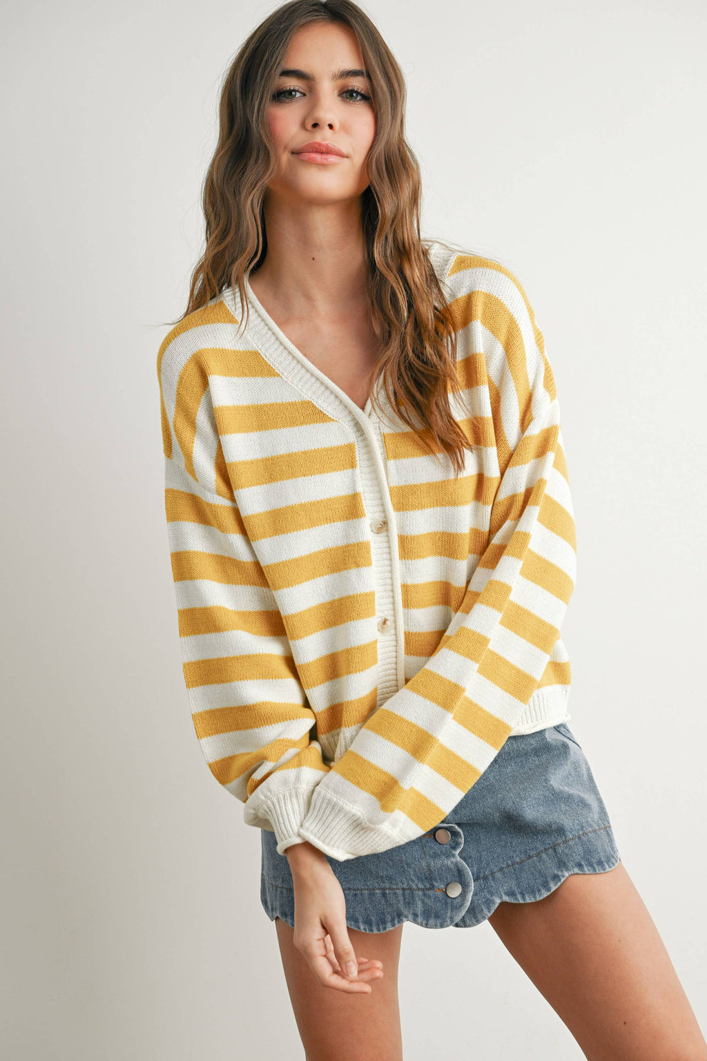 Bella Striped Sweater | Red