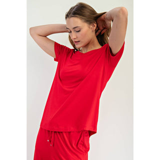 Viscose Modal Short Sleeve Top | Multiple Colors