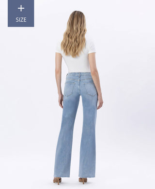 Lovervet Plus Jet Lag Tummy Control 90's Vintage Super High Flare Jeans