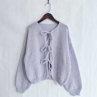 Bows For Days Cardigan | Beige