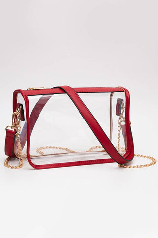 Clear Rectangle Stadium Concert Crossbody Bag | Multiple Color Options