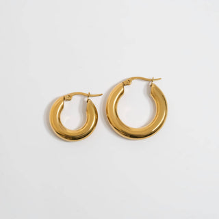 Chunky Hoop Earring | 18K Gold PVD + Stainless Steel