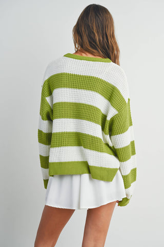 Violet Striped Sweater