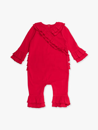 Reilly Long Sleeve Ruffle Flare Romper