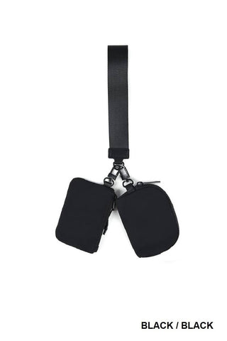 Dual Pouch Wristlet Keychain Wallet | Multiple Options