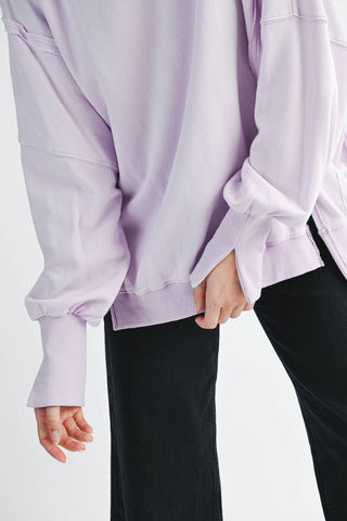Oversized Seam Detail Pullover | Lilac