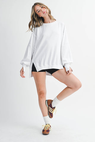 Oversized Seam Detail Pullover | Lilac