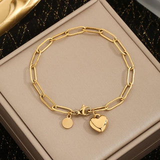 Heart Bracelet | 18K Stainless Steel + Tarnish Resistant