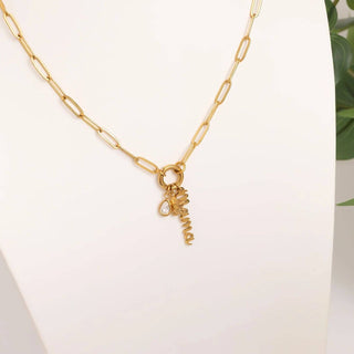 Mama Charm Holder Necklace Gift Set | 18K Gold Stainless Steel