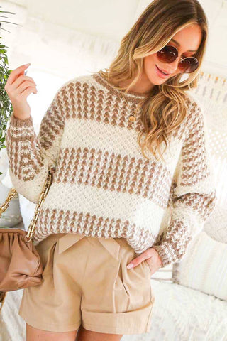Camila Colorblock Sweater | Pink