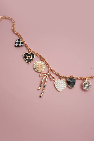 Black + White Charm Necklace