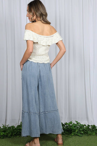 Harper Chambray Palazzo Pants