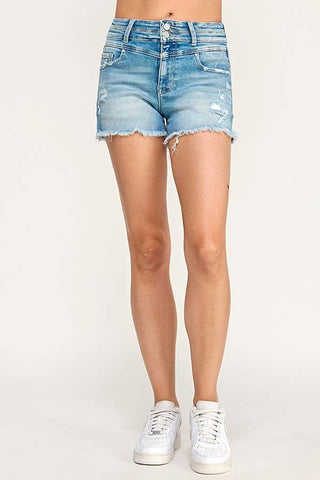 Medina High Rise Yoke Detailing Shorts