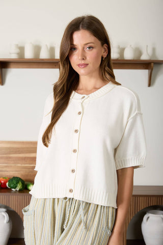 Rachel Short Sleeve Knit Cardigan | Multiple Colors