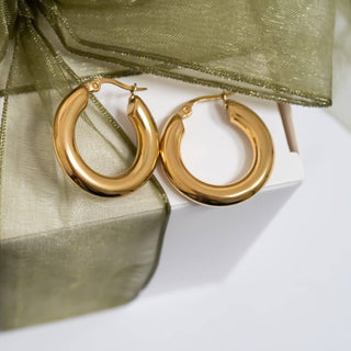 Chunky Hoop Earring | 18K Gold PVD + Stainless Steel