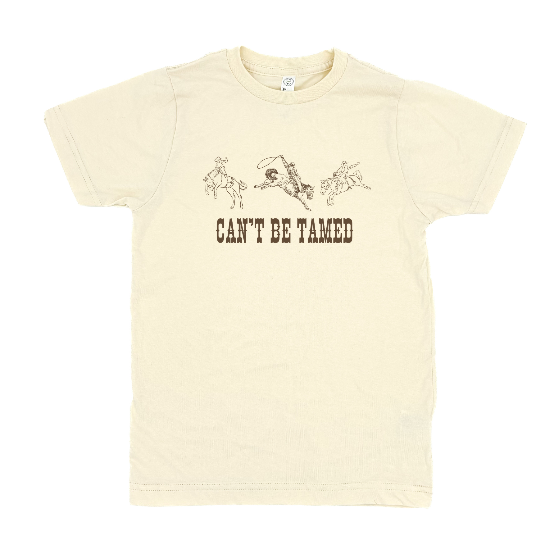 Can't Be Tamed Bucking Horse Toddler/Youth Tee | Brown