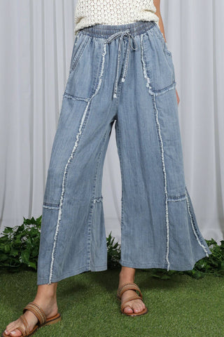Harper Chambray Palazzo Pants