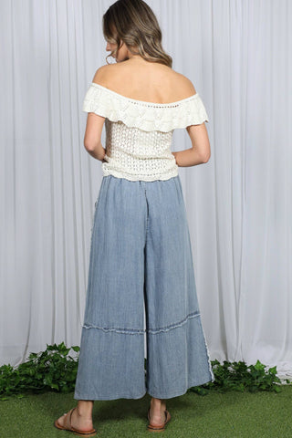 Harper Chambray Palazzo Pants