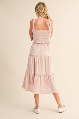 Twyla Smocked Tiered Midi Dress | Tween 7-12