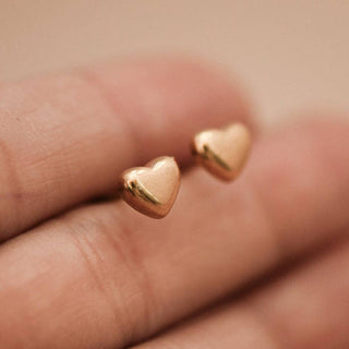 Heart Stud Earrings | 18K Gold Plated Waterproof Stainless Steel
