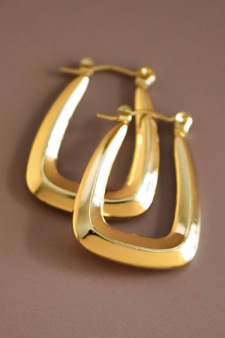 Lucky Hoop Earrings | 18K Gold Plated Waterproof Stainless Steel