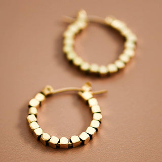 Disc Hoop Earrings | 18K Gold PVD Plated Waterproof Stainless Steel