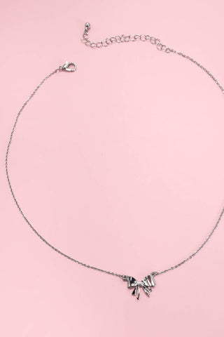 Mini Bow Ribbon Necklace