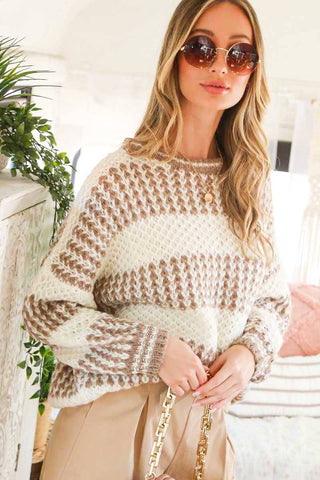 Camila Colorblock Sweater | Pink