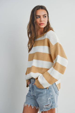 Violet Striped Sweater